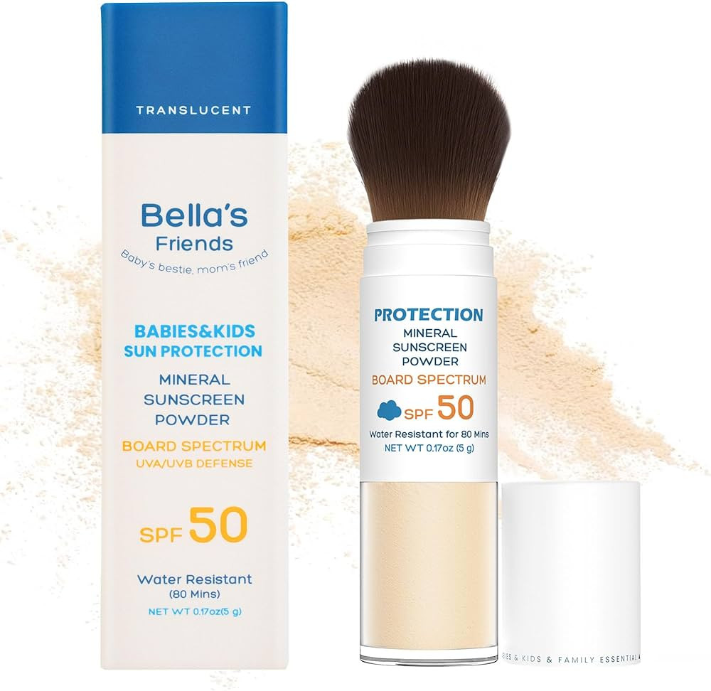 Bella’s Friends SPF 50 Brush-On Mineral Powder Sunscreen, Broad Spectrum Protection for All Ski... | Amazon (US)