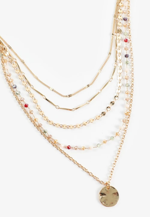 Gold Coin Pendant Layered Necklace | maurices | Maurices