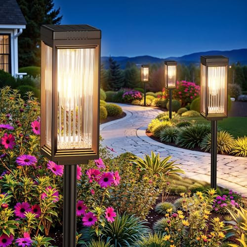 ELECLINK Solar Pathway Lights Outdoor, 6 Pack Upgraded Solar Lights Outdoor Waterproof, Bright Up to 15 Hrs Auto On/Off Garden Light for Yard Patio Lawn Path Walkway Driveway Outside Decor | Amazon (US)
