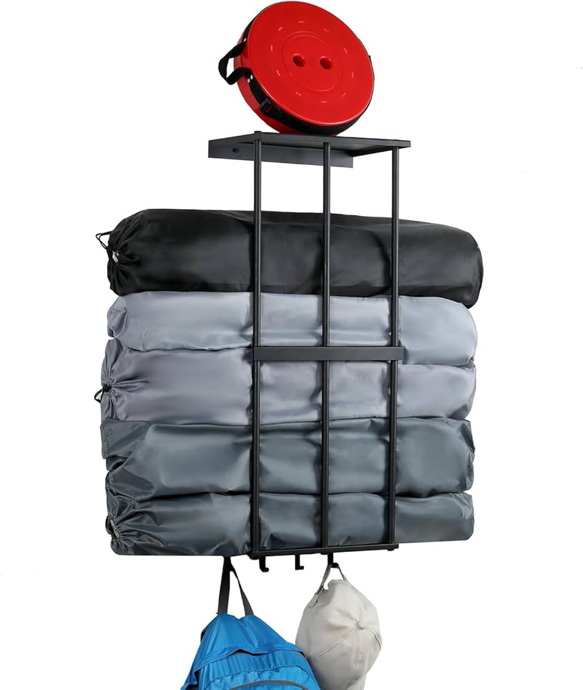 Camping Chair Rack for Garage Storage, Metal Camping Beach Chair Umbrella Wall Mounted Holder Rac... | Amazon (US)