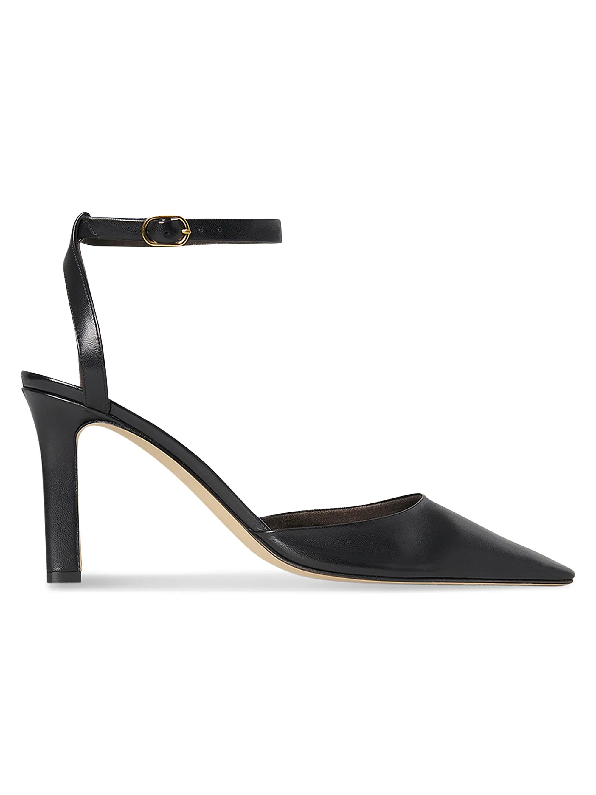 Carla 80MM Leather Ankle-Strap Pumps | Saks Fifth Avenue