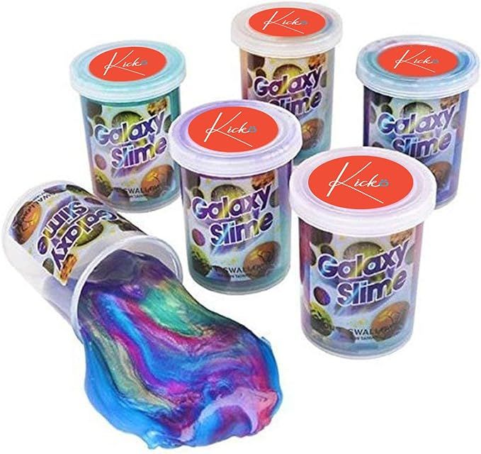 Kicko Marbled Unicorn Color Slime - Pack of 6 Colorful Galaxy Sludgy Gooey Kit for Sensory and Ta... | Amazon (US)