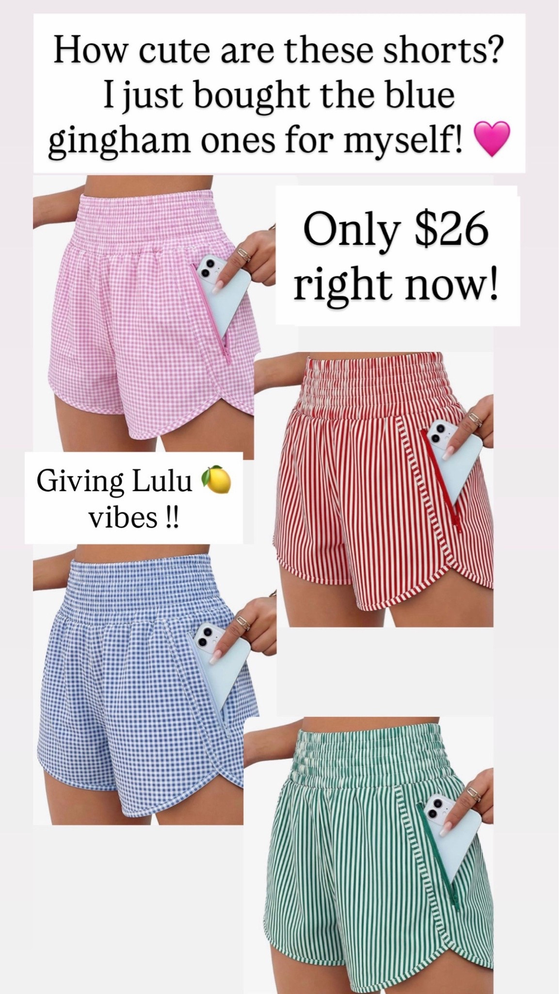 Gingham shorts for women

#LTKootd