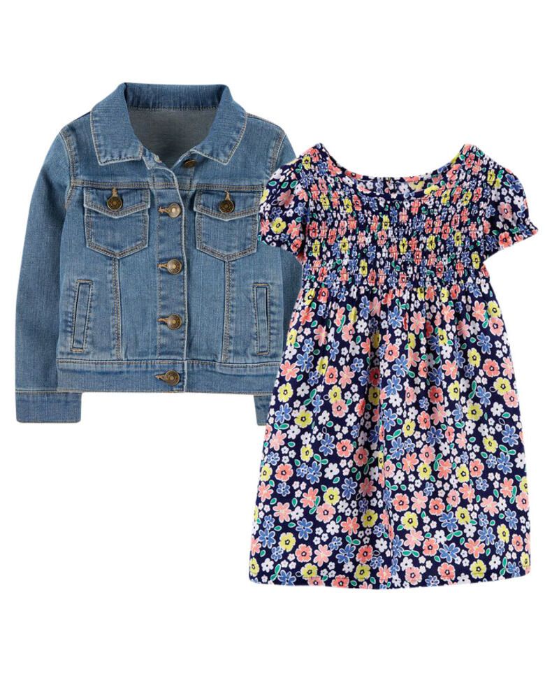 2-Piece Dress & Denim Jacket Set | Carter's