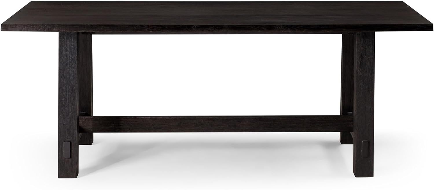 Maven Lane Yves Rectangular Wooden Dining Table in Weathered Black Finish | Amazon (US)