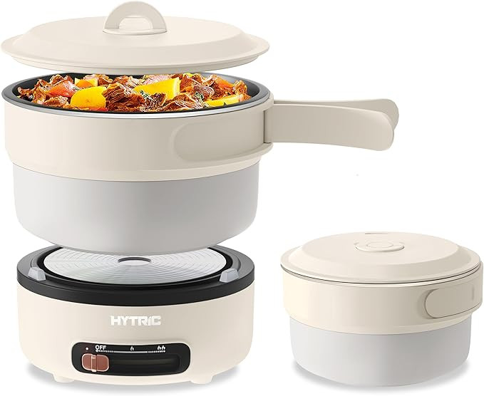 HYTRIC Electric Cooker, 2L Portable Electric Cooker with Foldable Handle, Non-Stick Electric Cook... | Amazon (US)