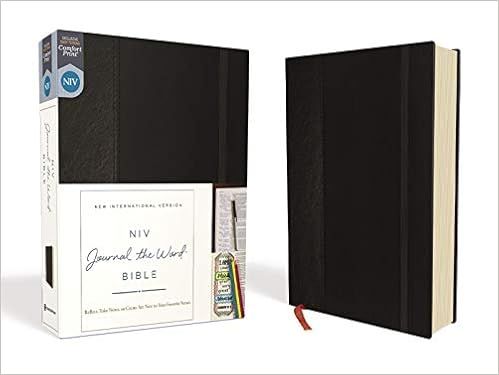 NIV, Journal the Word Bible, Hardcover, Black, Red Letter, Comfort Print: Reflect, Take Notes, or... | Amazon (US)