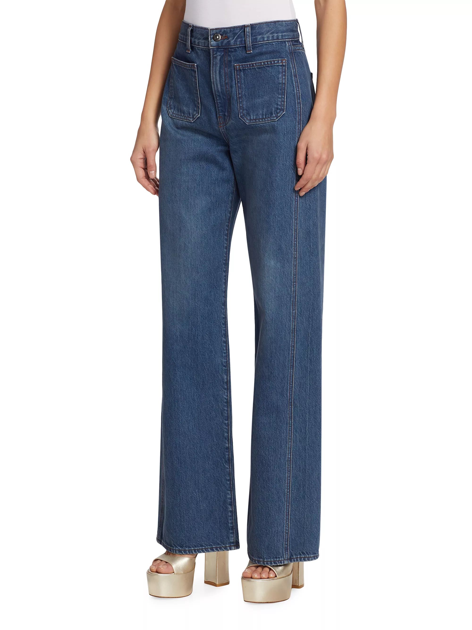 Taylor High-Rise Wide-Leg Jeans | Saks Fifth Avenue