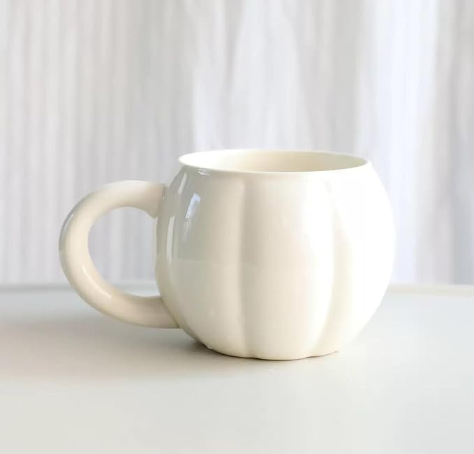 Classic White Ceramic Tea Cup, Large Tall Coffee Mug with Handle, Modern Minimalist Design for Ho... | Amazon (US)