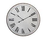 Creative Co-Op White Classic Round Metal Wall Clock | Amazon (US)