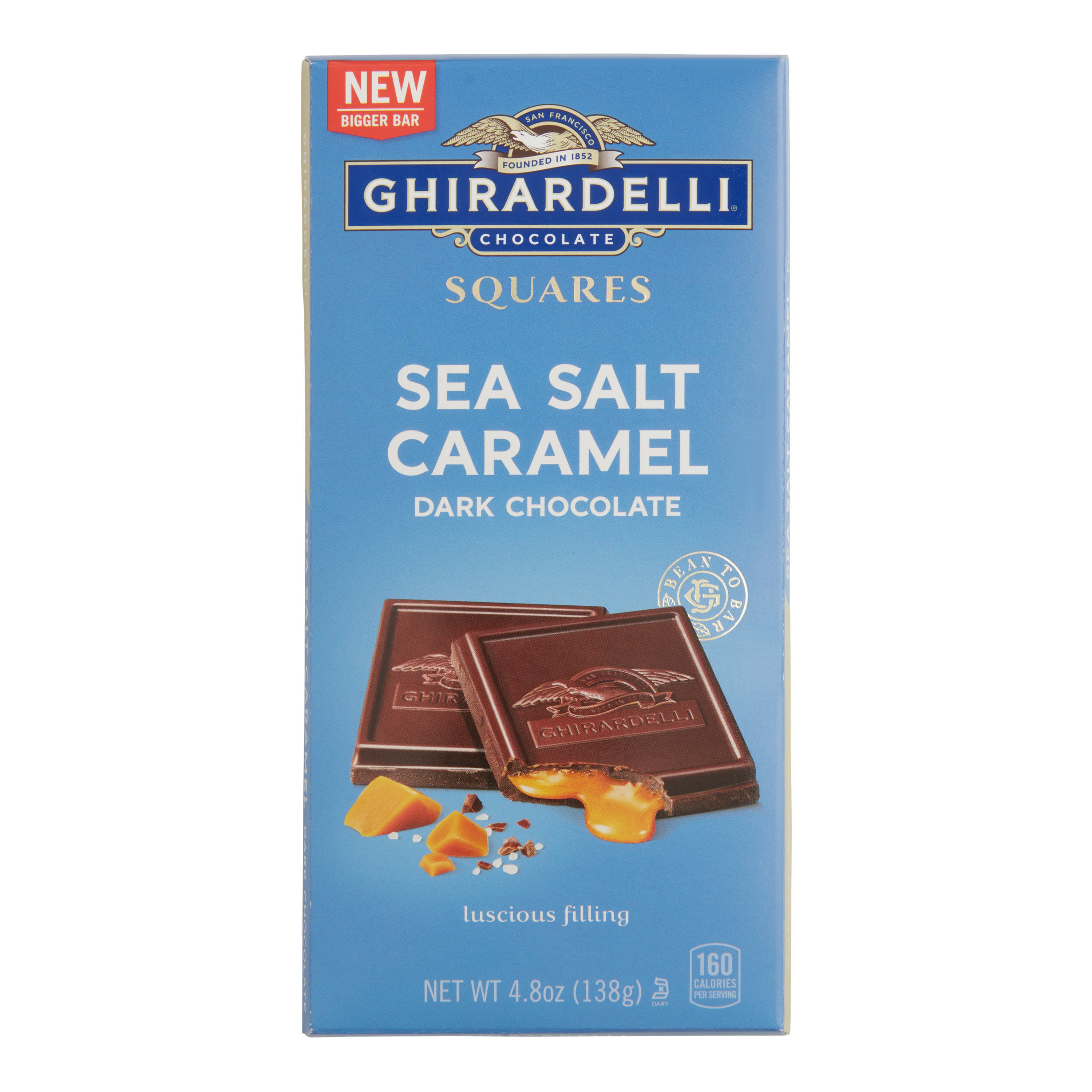 Ghirardelli Sea Salt Caramel Dark Chocolate Bar | World Market