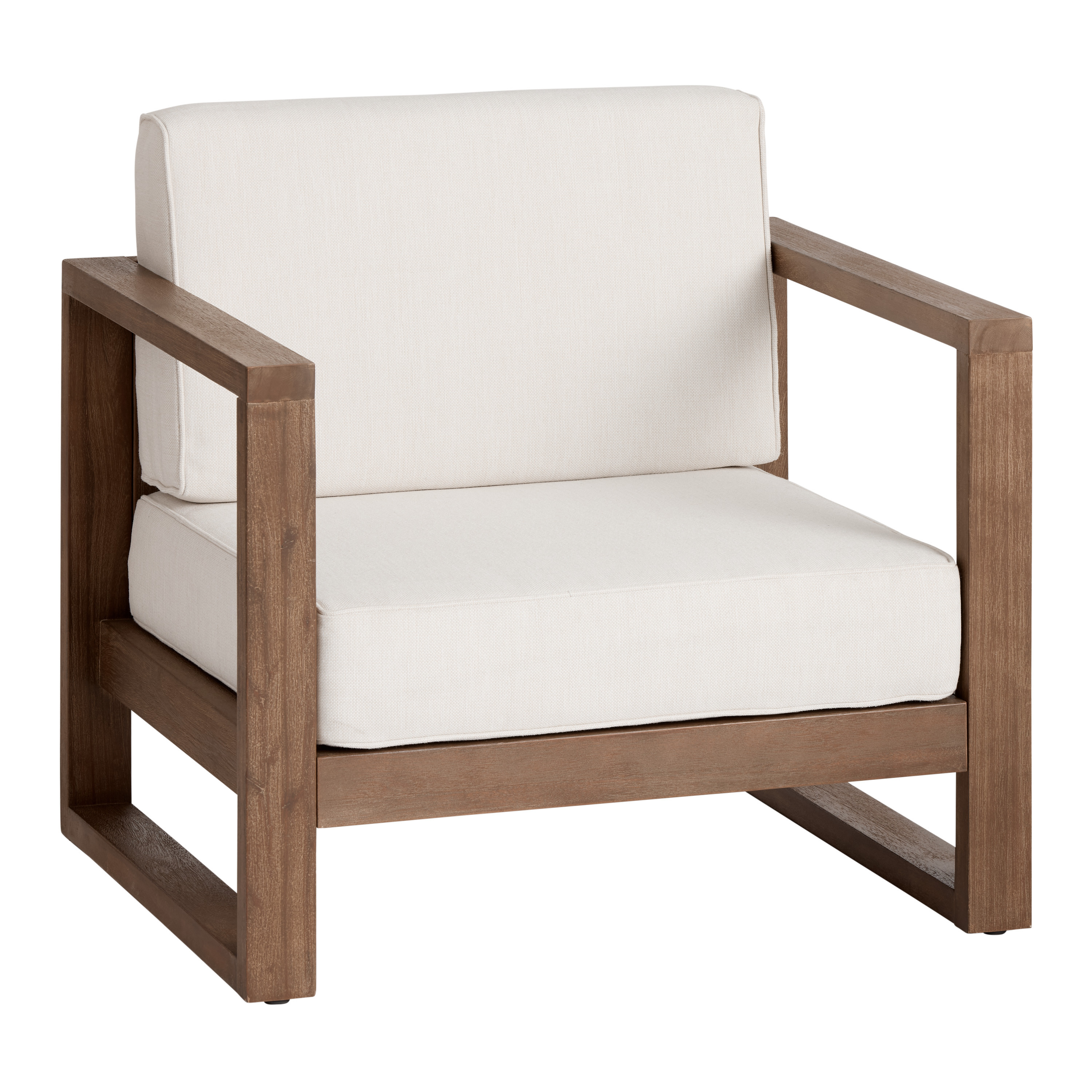 Segovia Light Brown Eucalyptus Outdoor Chair | World Market