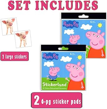 Peppa Pig Stickers Party Favors ~ Bundle Includes 12 Sheets of Peppa Pig Stickers (Peppa Pig Part... | Amazon (US)