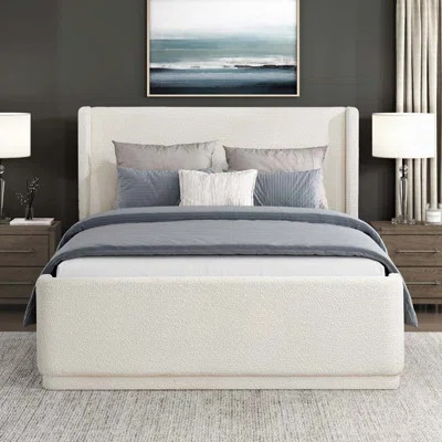Upholstery Bed with Wingback Headboard | Wayfair North America