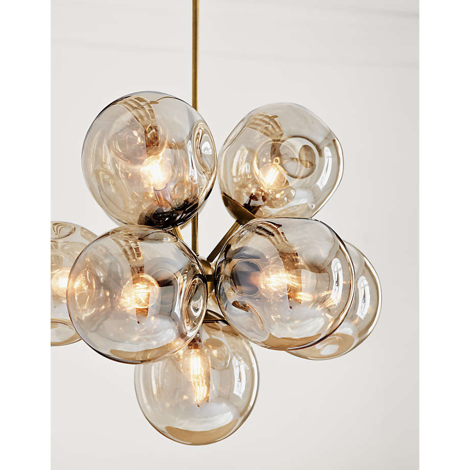 Etienne Glass Chandelier Light 27.7" + Reviews | Crate & Barrel | Crate & Barrel