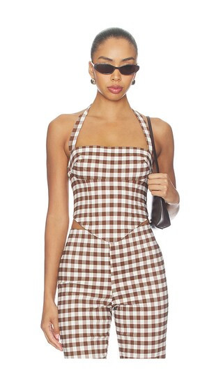 MAJORELLE Lake Top in Brown. - size S | Revolve Clothing (Global)