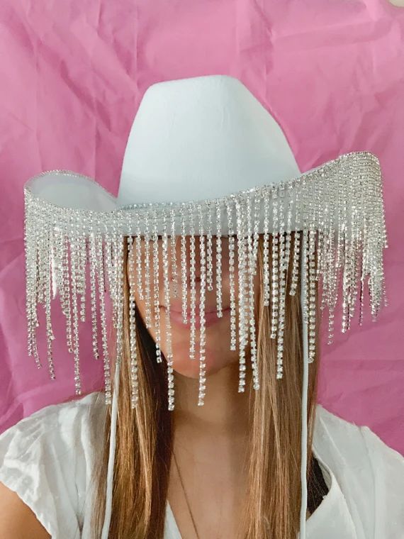 Diamond Fringe KJ Inspired Cowboy Hat | Etsy | Etsy (US)