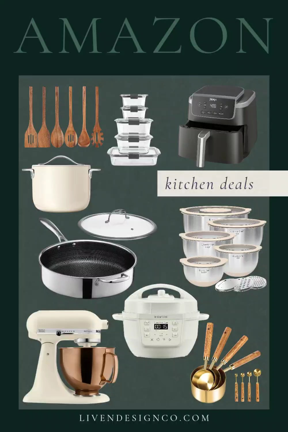 Amazon black Friday kitchen deals. Gift for cook. Cookware. Food containers. Kitchen utensils. Air fryer. Crock pot. Mixing bowls. Mixer. Gift for baker. 

#LTKCyberWeek #LTKHome #LTKSaleAlert