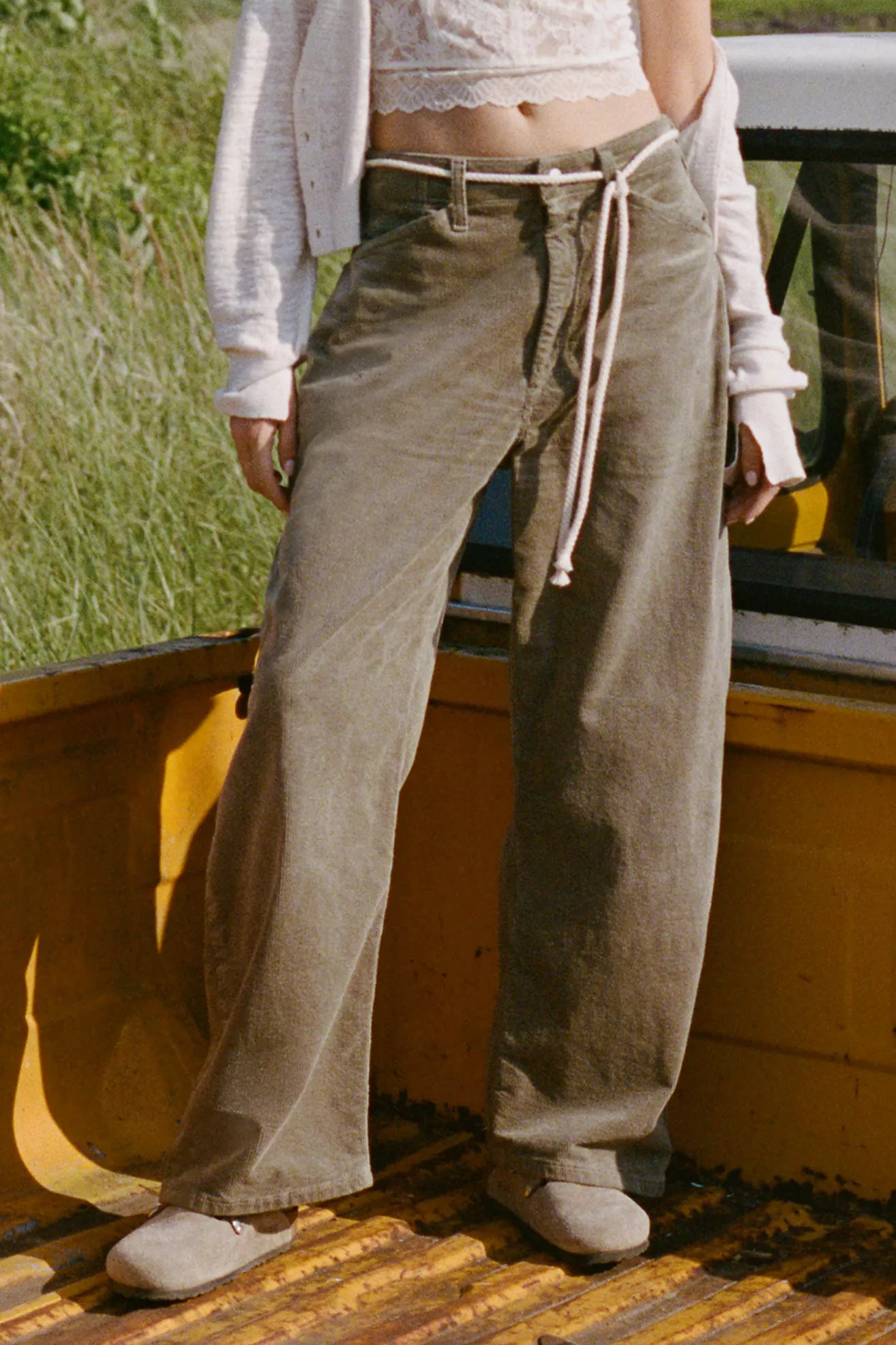 Pilcro Kayden Corduroy High-Rise Barrel-Leg Jeans | Anthropologie (US)