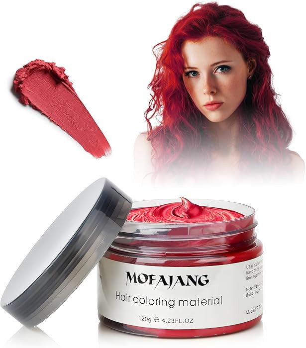 Red Temporary Hair Color Wax - SOVONCARE Washable Hair Dye for Men & Women, All-Day Hold Disposab... | Amazon (US)