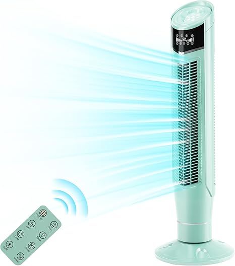 Antarctic Star Tower Fan 360°Oscillating Fan Quiet Cooling 24H Timer Remote Control Powerful Sta... | Amazon (US)