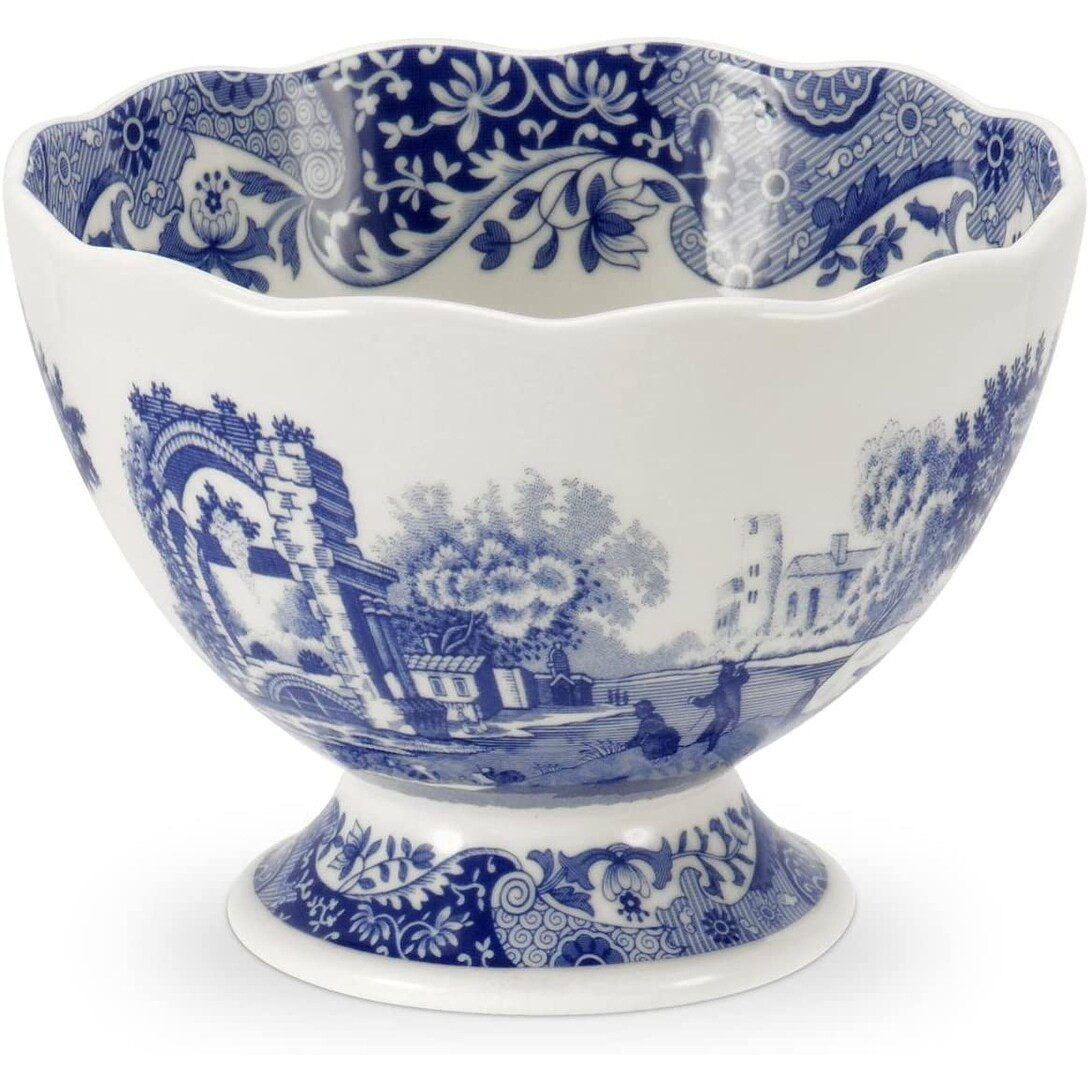 Spode Blue Italian Footed Serving Bowl - 5" x 6" x 3.75 | Bed Bath & Beyond