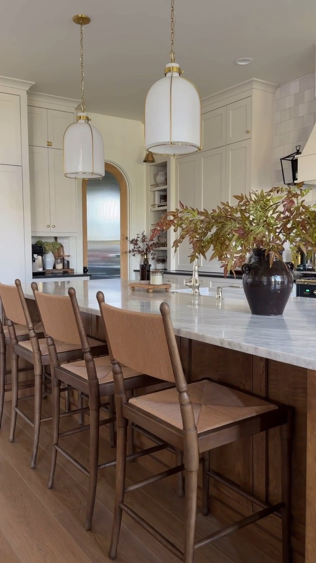 The dreamiest counter stools! I have been eyeing these for years and finally grabbed them while they were on sale! Beautiful texture, finish, and style.