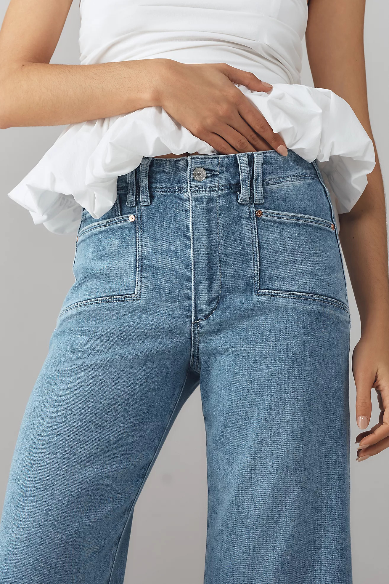 PAIGE Anessa High-Rise Crop Wide-Leg Jeans | Anthropologie (US)