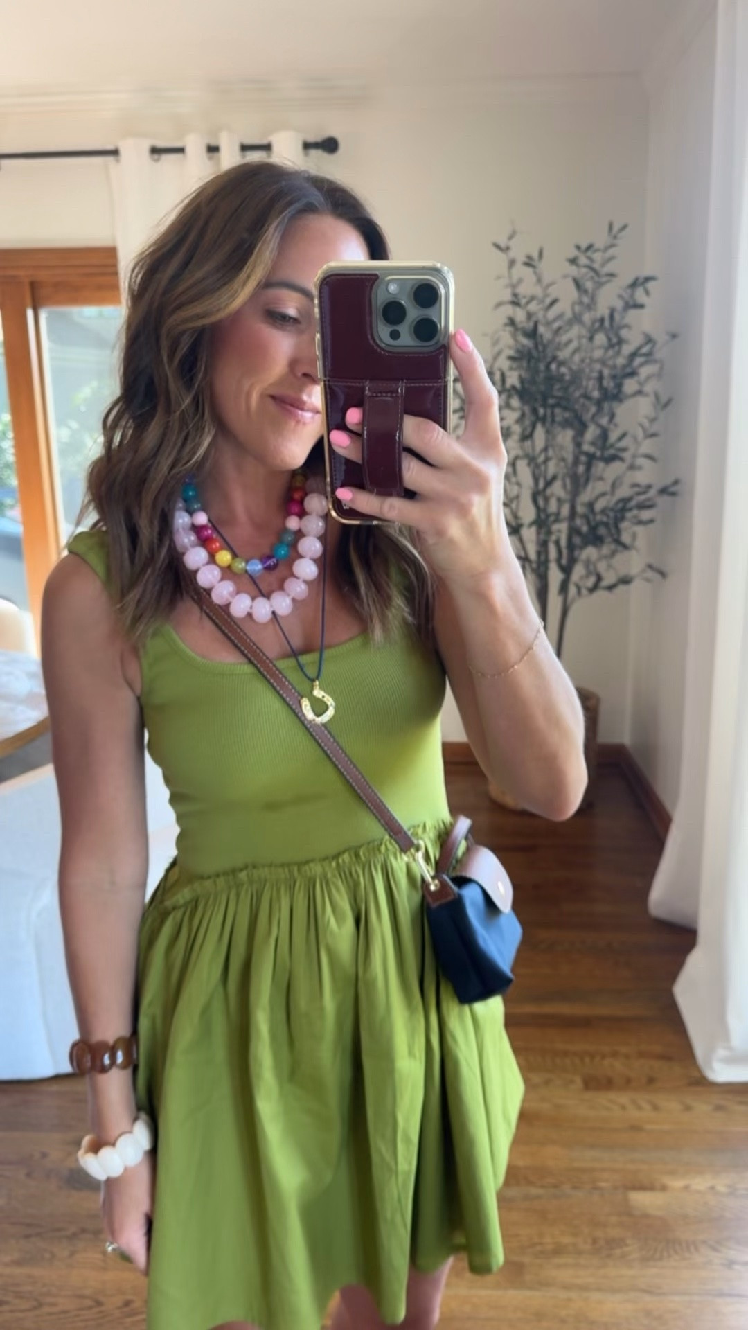 Size 2 dress. Love this green. 
20% off code: twopeas20 the horseshoe necklace

#LTKdayinmylife #LTKOver40 #LTKmomlife