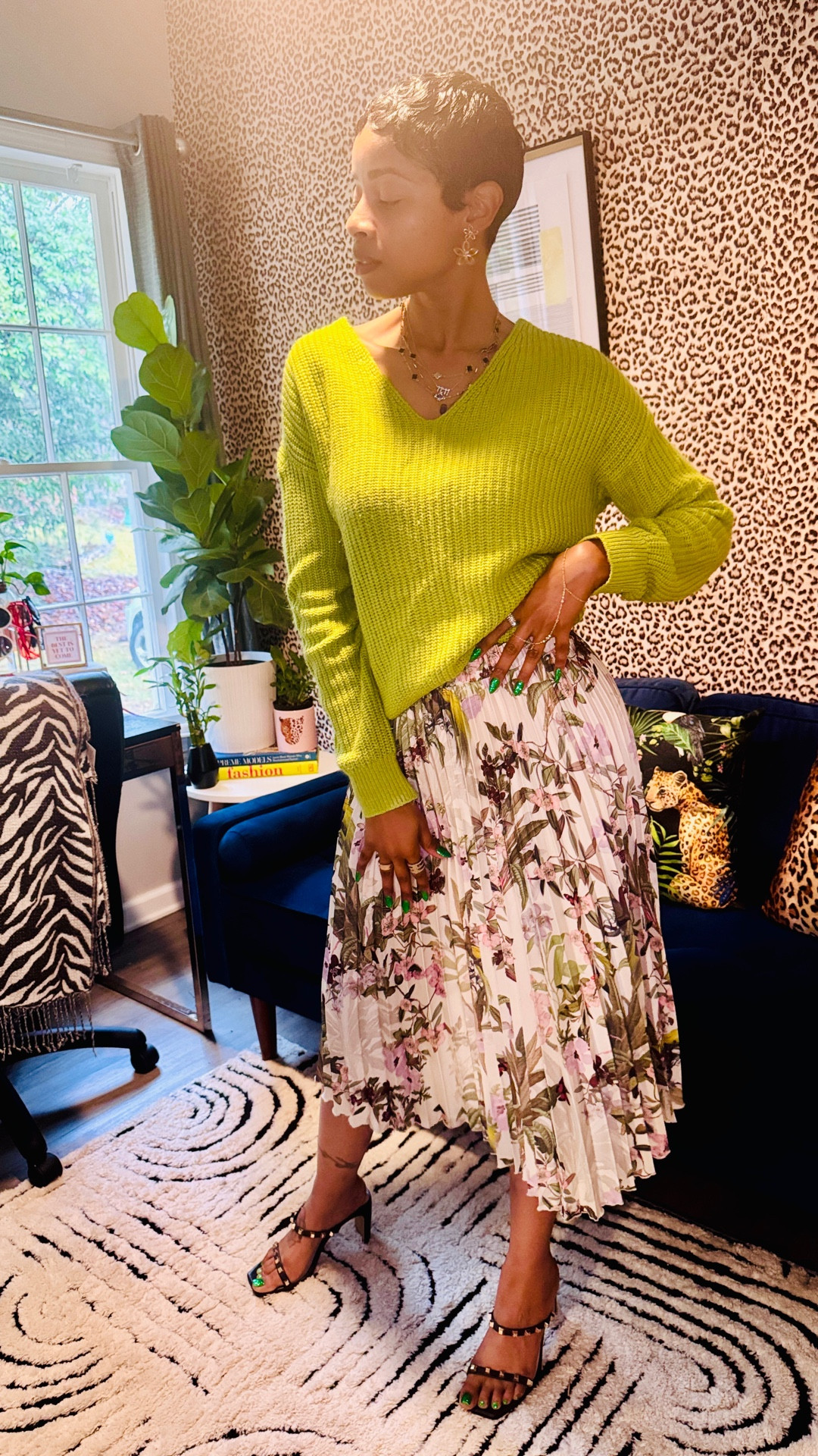 Intentional morning. Green juice, floral skirt, pop-of-green sweater — then off to notarize a marriage certificate. Moving with purpose and staying present. ✨

#LTKootd #LTKWorkwear #LTKgrwm