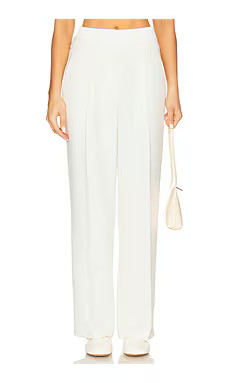 4th & Reckless Georgia Contrast Waist Trouser in Buttercream from Revolve.com | Revolve Clothing (Global)