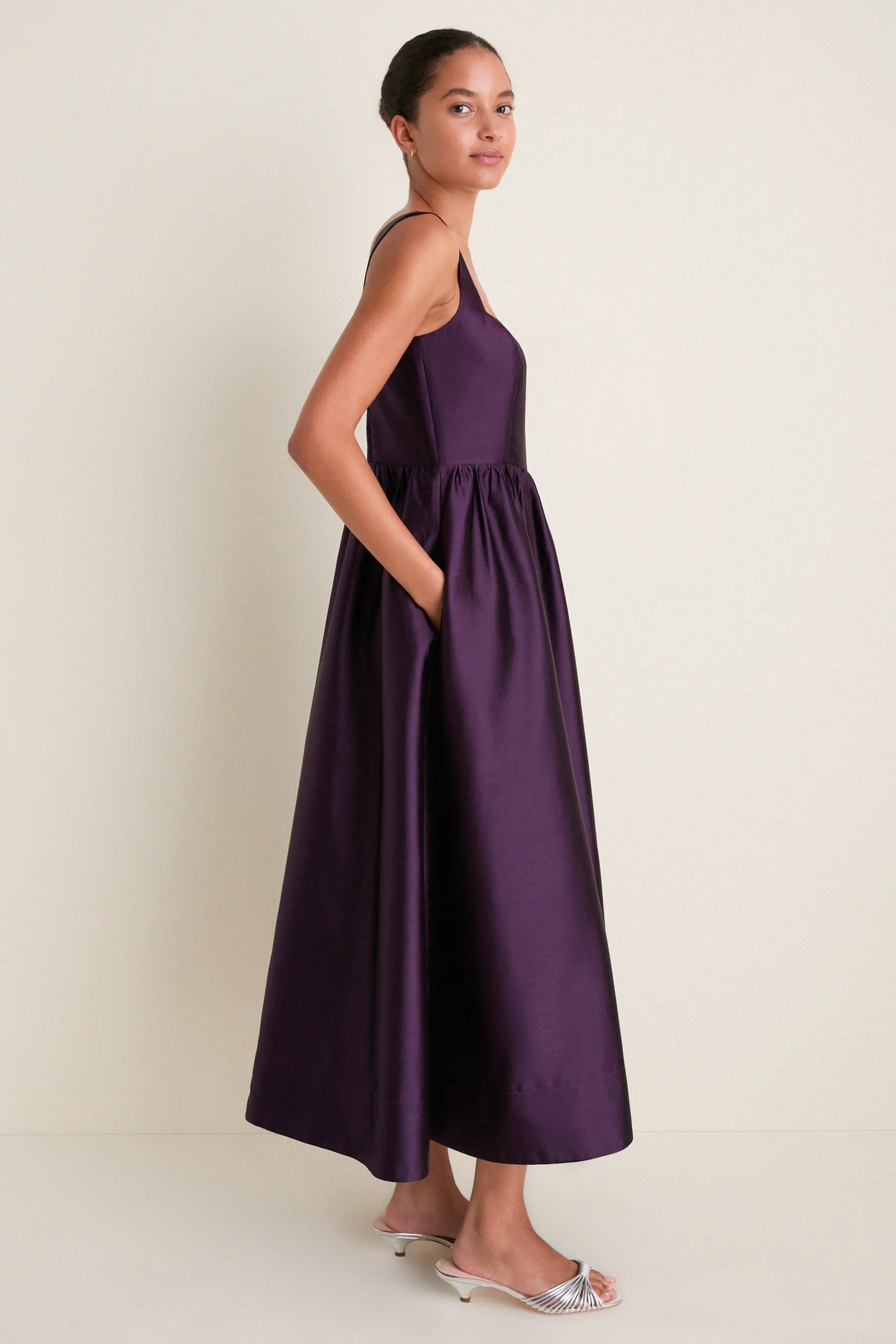 Plum Dupioni Esme Dress | Tuckernuck (US)