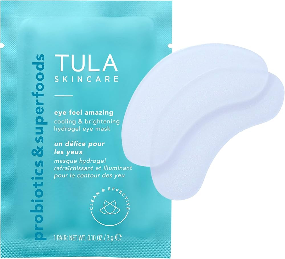 TULA Skin Care Eye Feel Amazing Cooling & Brightening Hydrogel Eye Masks - Fights Puffiness & Soo... | Amazon (US)