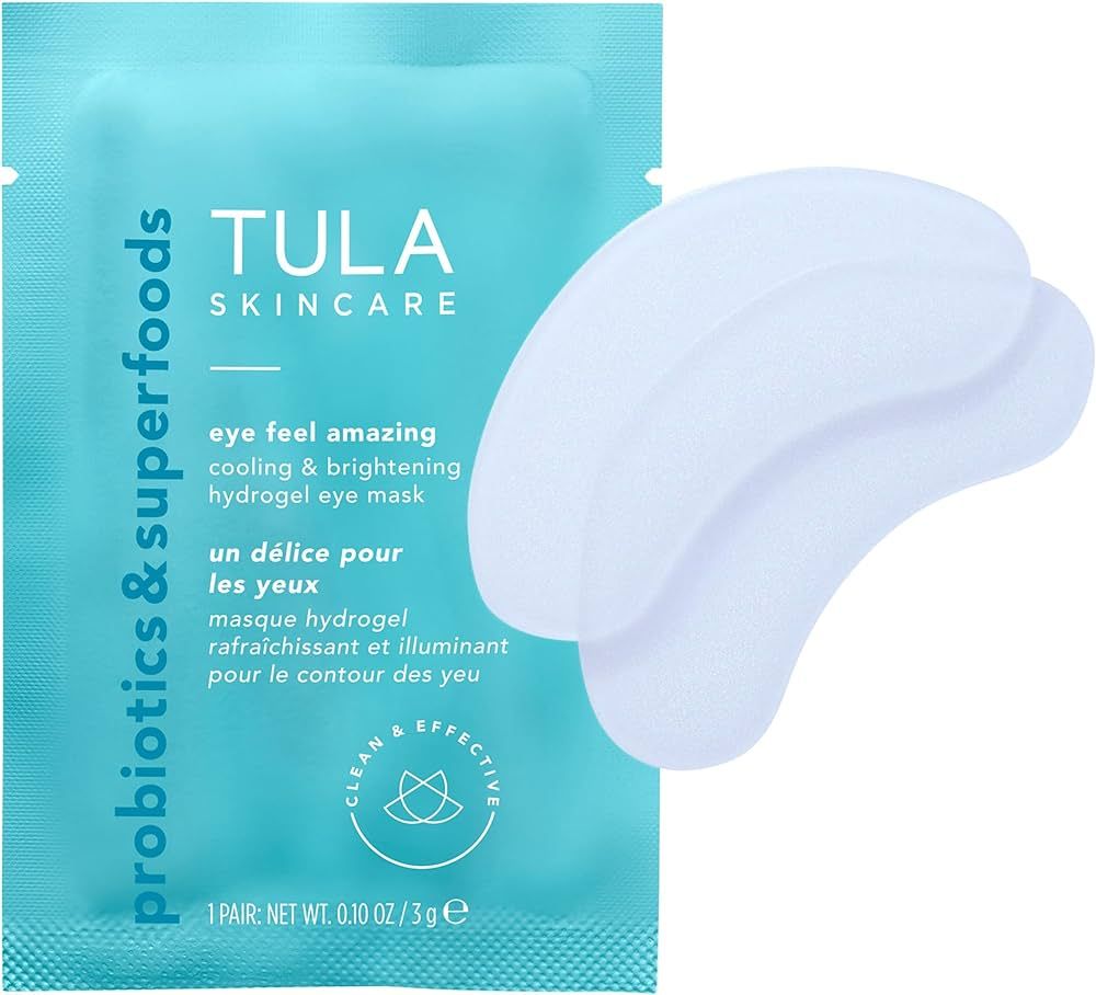 TULA Skin Care Eye Feel Amazing Cooling & Brightening Hydrogel Eye Masks - Fights Puffiness & Soo... | Amazon (US)