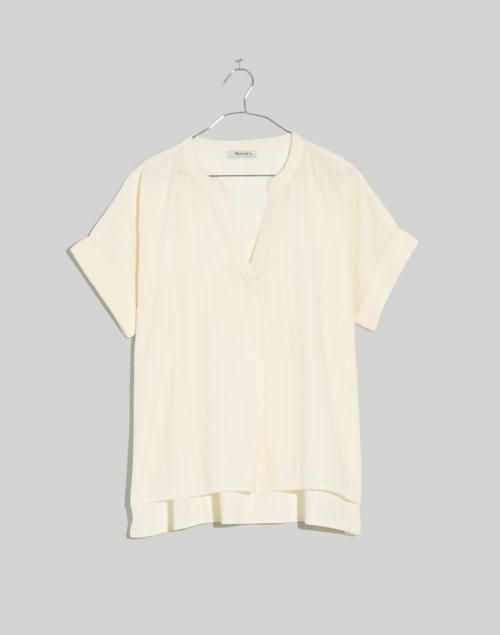 Plus Lakeline Popover Shirt in Clip-Stripe | Madewell