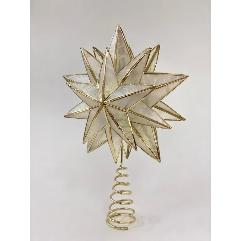 Holiday Time Capiz Tree Topper, Gold - Walmart.com | Walmart (US)