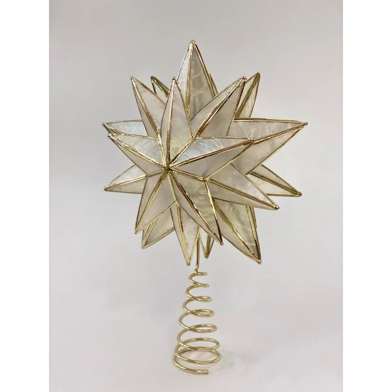 Holiday Time Capiz Tree Topper, Gold | Walmart (US)