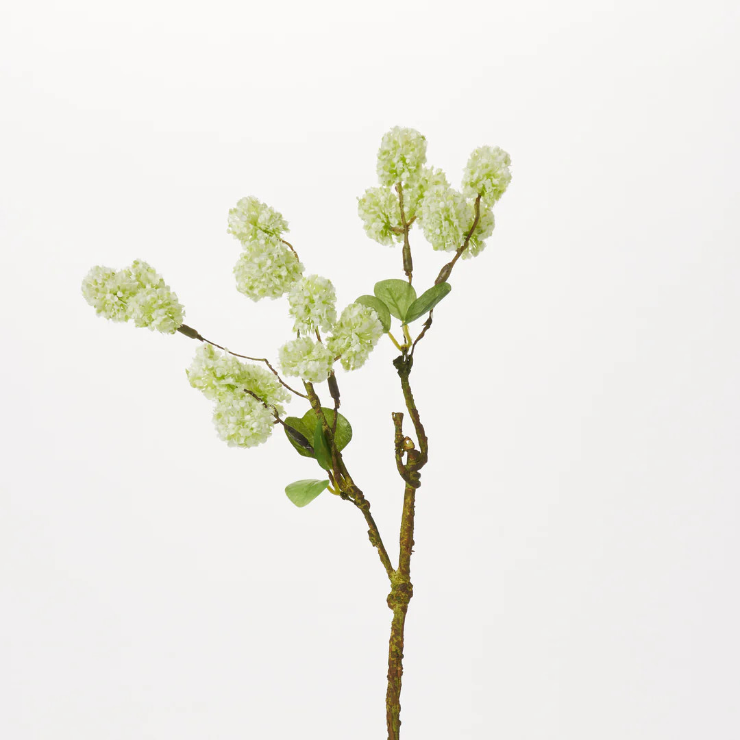 Green Mini Viburnum Everyday Spring Faux Foliage Stem Spray - 15" | Darby Creek Trading