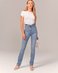 Women's Ultra High Rise 90s Slim Straight Jean | Women's Bottoms | Abercrombie.com | Abercrombie & Fitch (US)