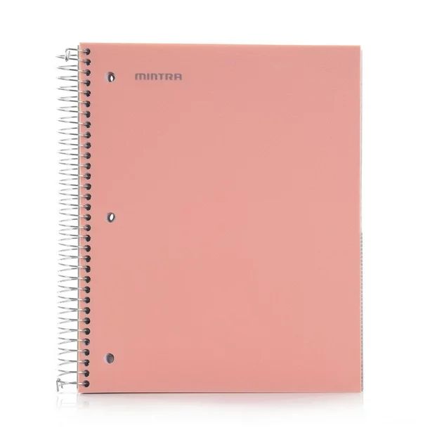 Mintra Office Durable Spiral Notebooks, 5 Subject - 200 Sheets,(Salmon, College Ruled 1pk) | Walmart (US)