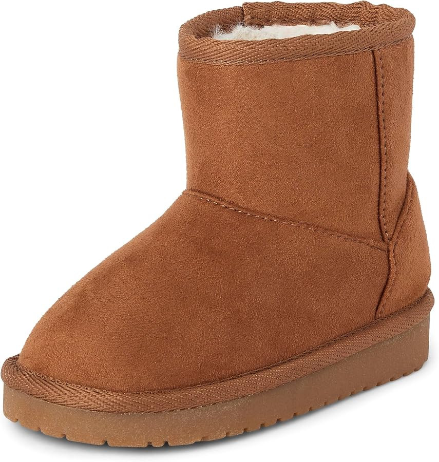 The Children's Place Girl's Baby Toddler Classic Ankle Boots, Faux Fur Lined | Amazon (US)