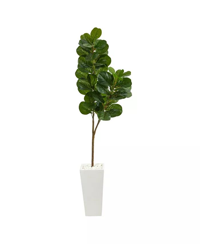 6' Fiddle Leaf Fig Artificial Tree in Tall Planter | Macys (US)