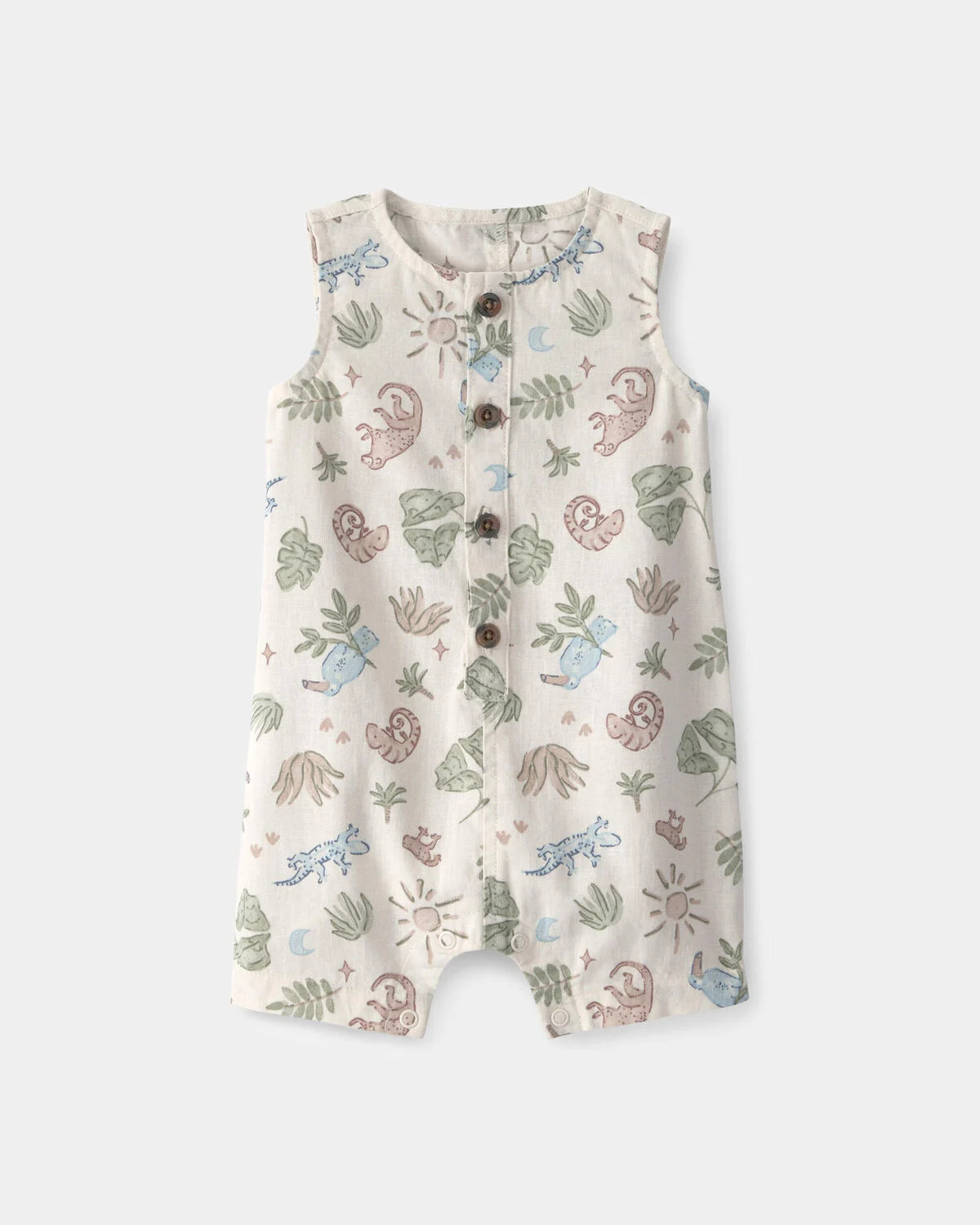 Baby Boy Desert Sleeveless Romper - Beige | Carter's | Carter's Inc