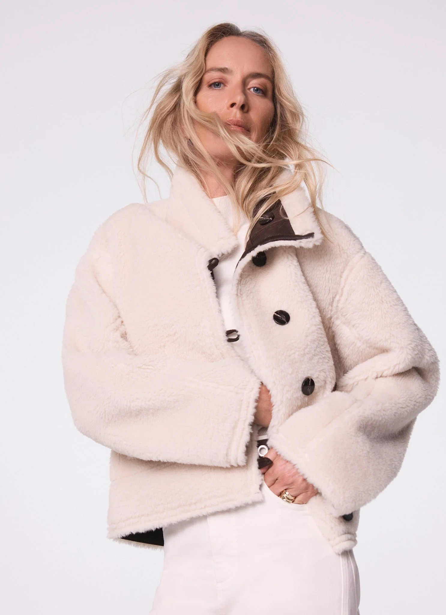 Brown Reversible Aviator Jacket | Mint Velvet