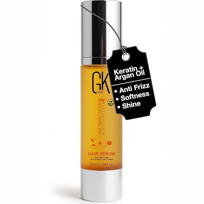 GK HAIR Oil - Argan Oil Heat Protectant Serum - Lightweight Hair Serum - Perfect For Keratin, Fri... | Amazon (US)