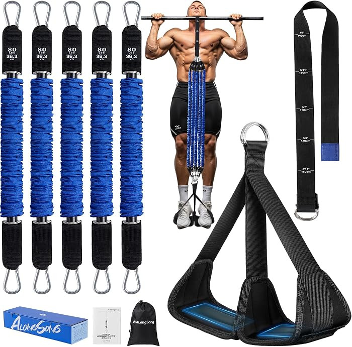 Pull Up Assistance Bands with Foot Support Pedal - Upgraded Heavy Duty Resistance Bands Adjustabl... | Amazon (US)