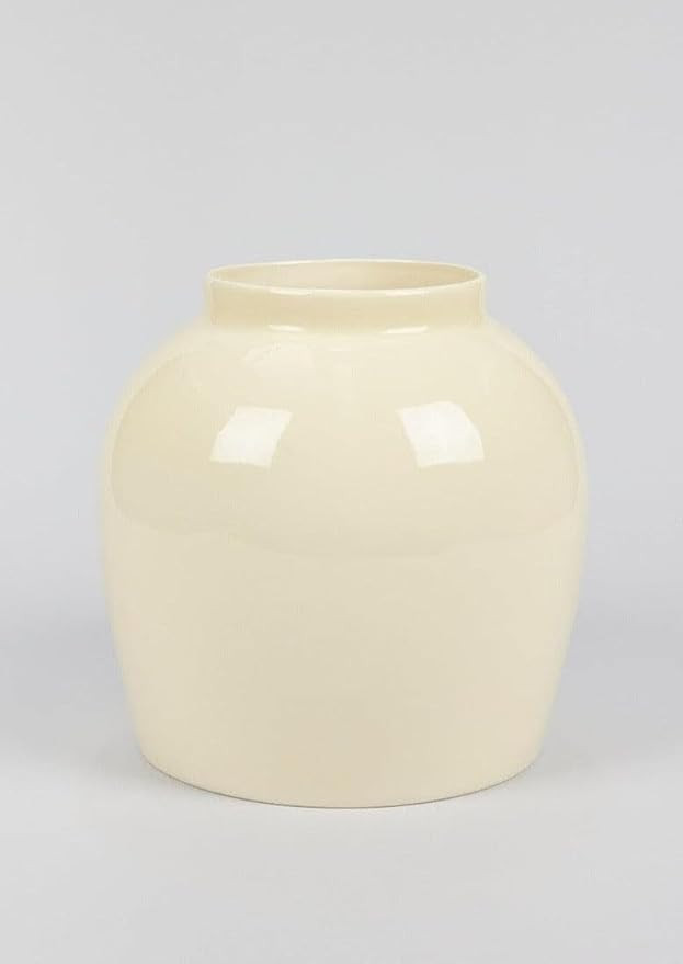 Afloral Large Tabletop Cream Glossy Ceramic Vase - 10.5" | Amazon (US)
