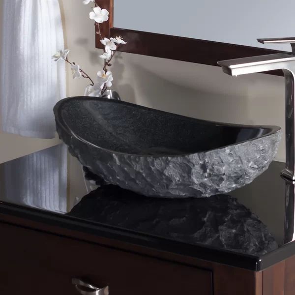 NOSV-AS Absolute Stone Oval Vessel Bathroom Sink | Wayfair North America