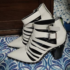 Never Worn. Charles David Diesel Bootie White 9.5 US | Poshmark
