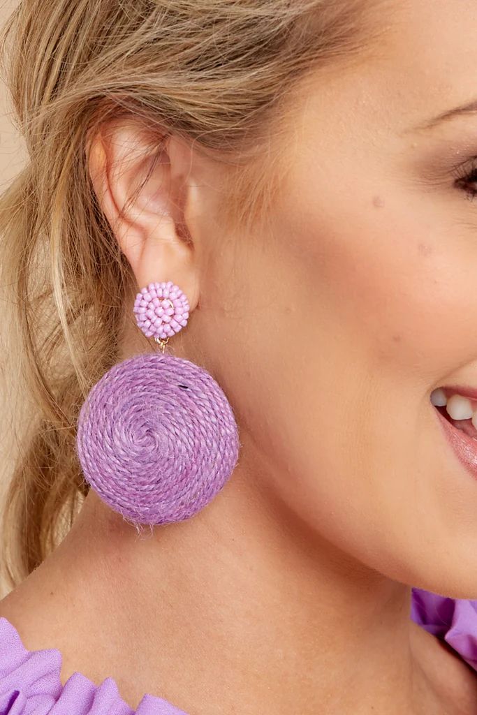 Around This Purple Earrings | Red Dress 